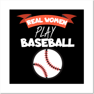 Real women play baseball Posters and Art